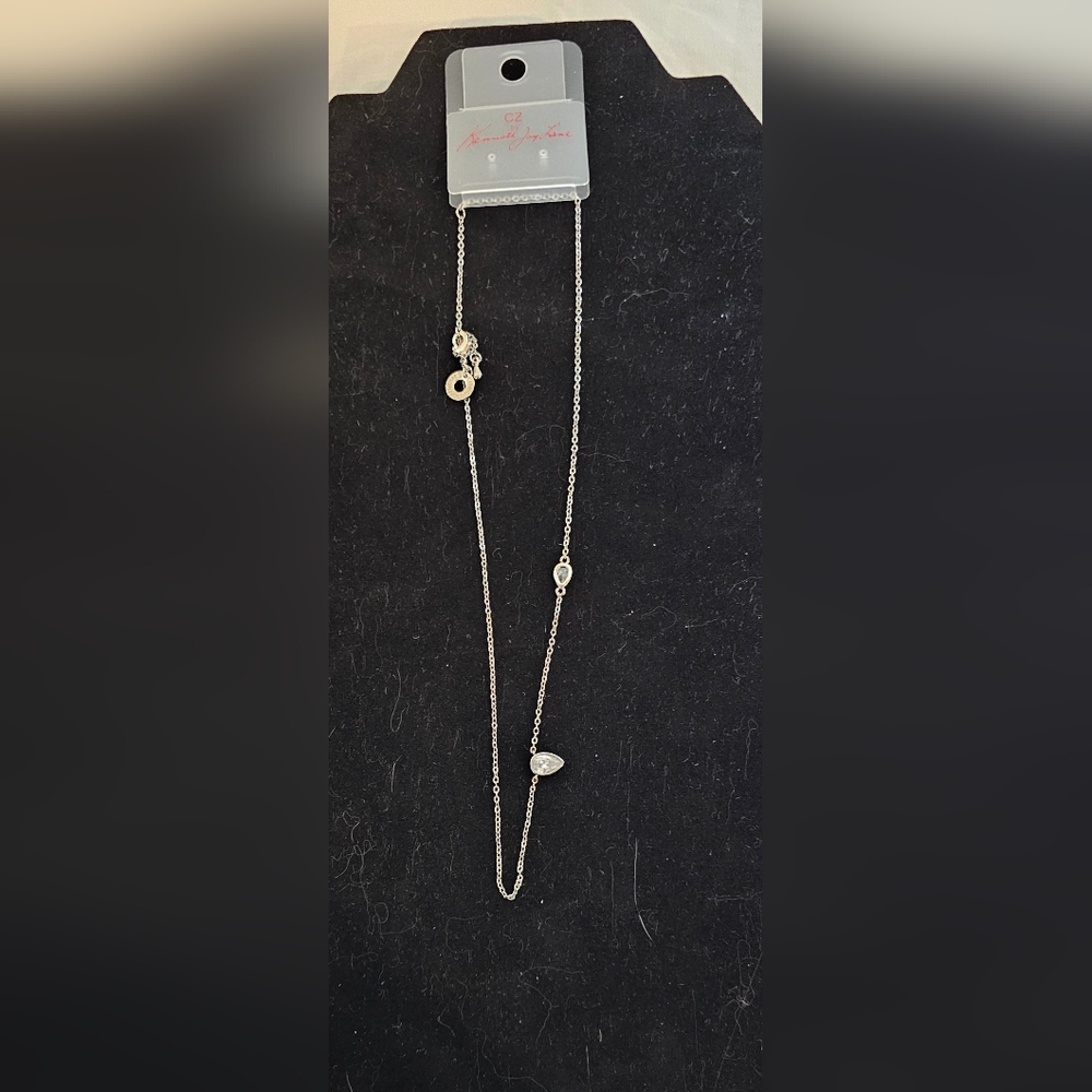 *NWT* Kenneth Jay Lane Silver Moissanite Necklace - Picture 10 of 15